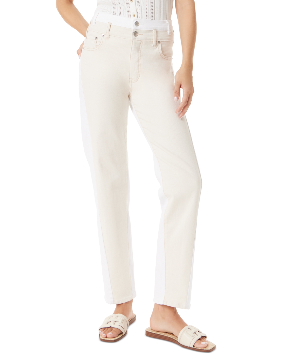 Women's Stovepipe High-Rise Jeans - White - Undyed Natural W/ Seed