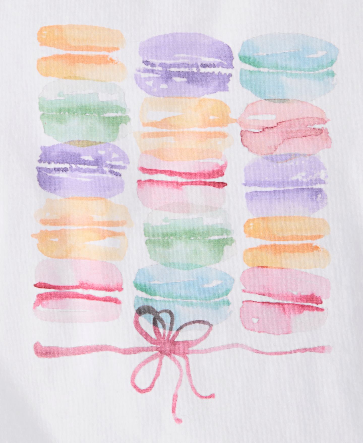 Футболка With Jules Macaron Graphic Tee для девочек, цвет: Белый — фото 3