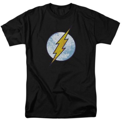 Dc Mens DC Comics Flash Flash Neon Distress Logo Short Sleeve Adult Tee / T-Shirt
