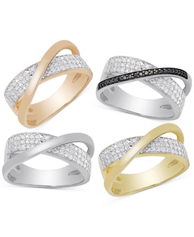 Victoria Townsend Diamond Crossover Ring (1/4 ct. t.w.)