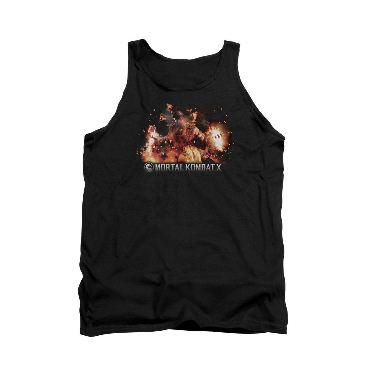 Mens Scorpio Flames Adult Tank Top - Black