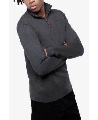 Men's Quarter Zip Mock Neck Sweater