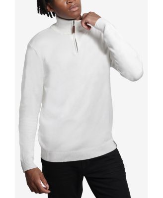 Men's Quarter Zip Mock Neck Sweater