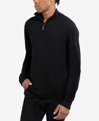 Men's Quarter Zip Mock Neck Sweater