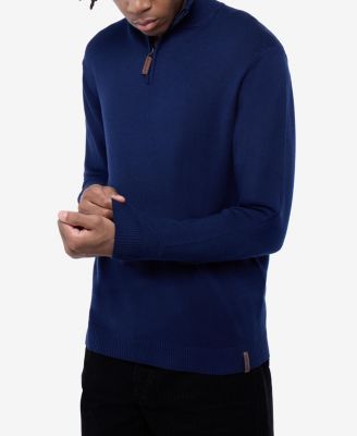 Men's Quarter Zip Mock Neck Sweater