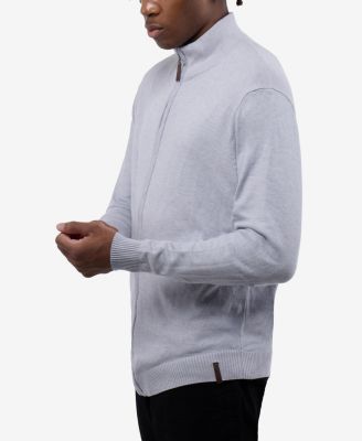Men's Full Zip Mock Neck Sweater