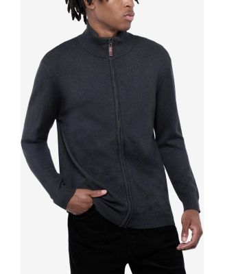 Men's Full Zip Mock Neck Sweater