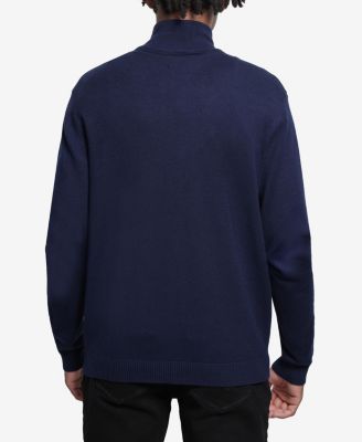 Men's Full Zip Mock Neck Sweater
