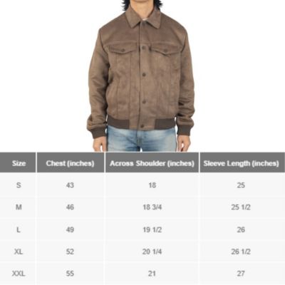 Men's Blake Suede Bomber Jacket – Lightweight Slim Fit Casual Softshell Coat with 5 Pockets