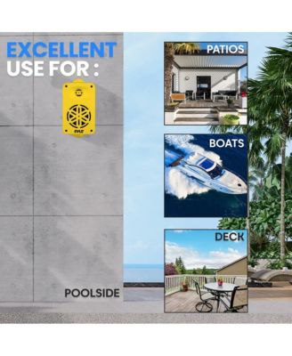 3.5” 2-Way Bluetooth Wireless Speaker System - Waterproof, 200W Max Power, 1/2” Tweeter, Compact Design