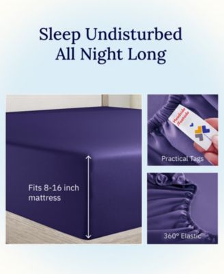 400-Thread Count 100% Cotton Deep Pocket Fitted Sheet, Queen