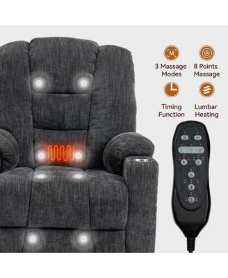 Large Power Lift Chair Recliner with Massage and Heat for Elderly