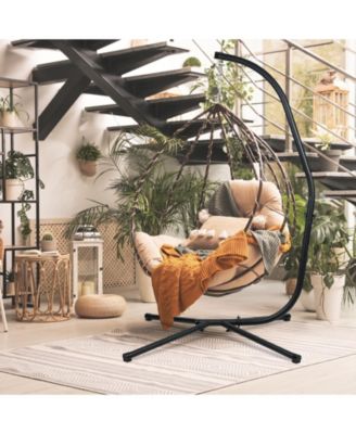 Hammock Steel C Stand -Stand for Hanging Hammock Chairs - 300 Pound Capacity, Black