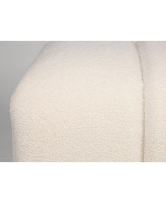 Tess Contemporary Modern Ivory Boucle Upholstered Plush Bench