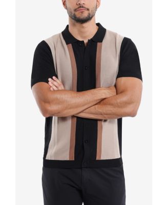 Men's Stripe Polo Sweater