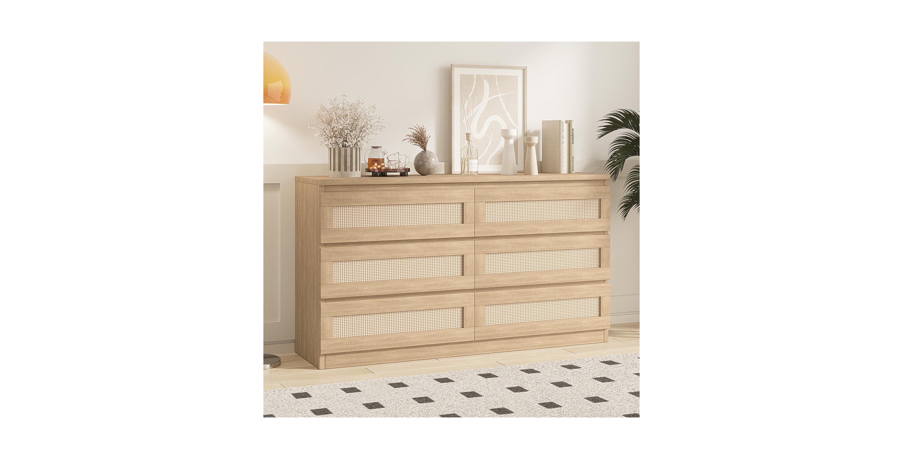 gaomon Rattan Dresser for Bedroom