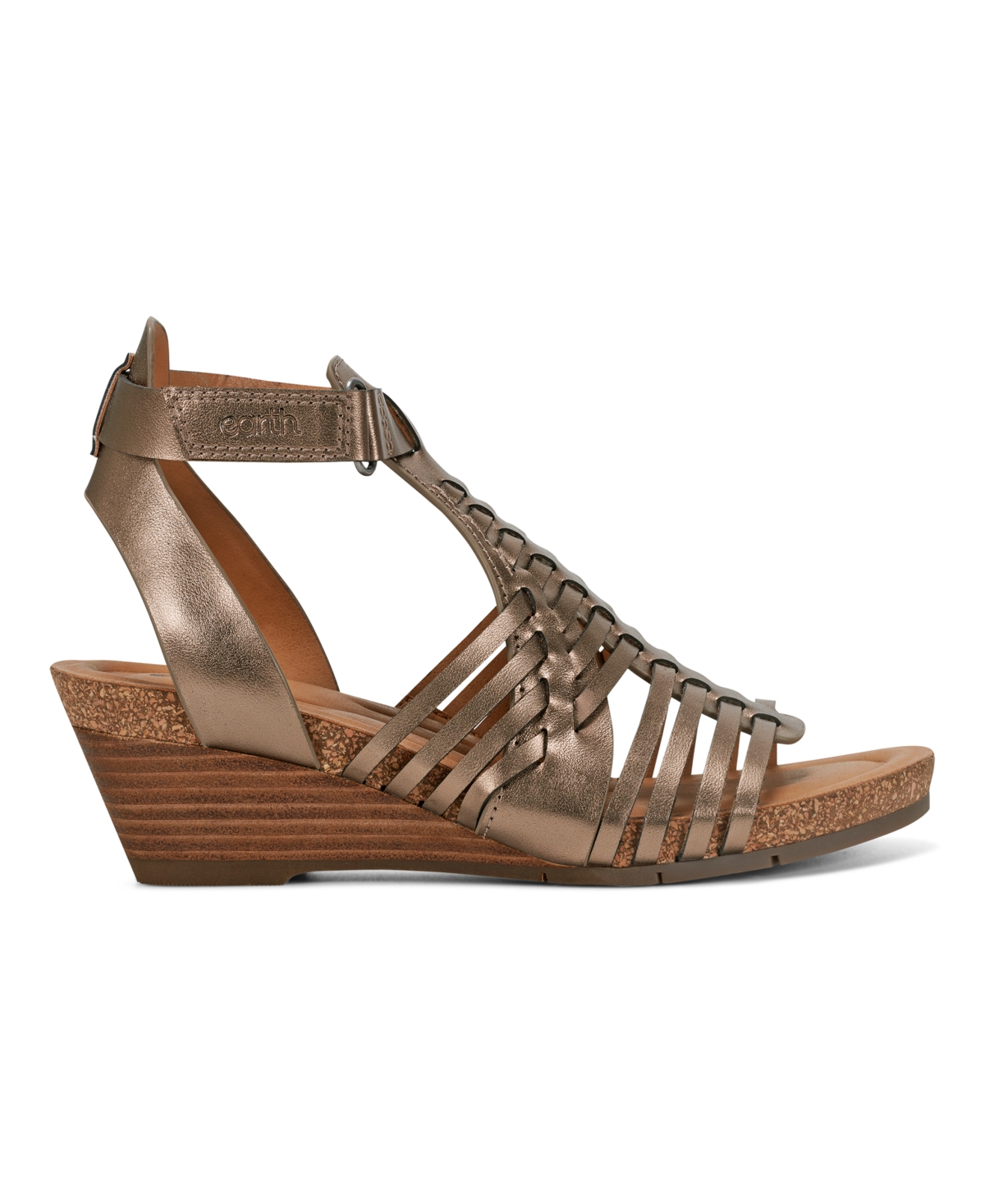 EARTH WOMEN'S HATTIE FISHERMAN WEDGE SANDALS 