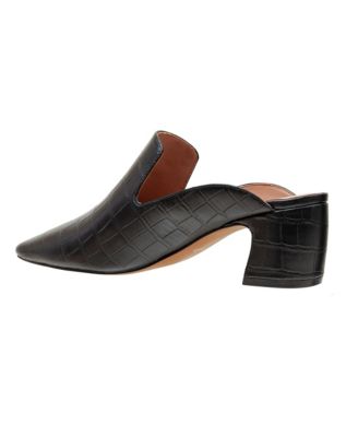 GISELLE | Croco Embossed Leather Mules