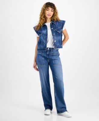 Women's Extended-Shoulder Denim Vest