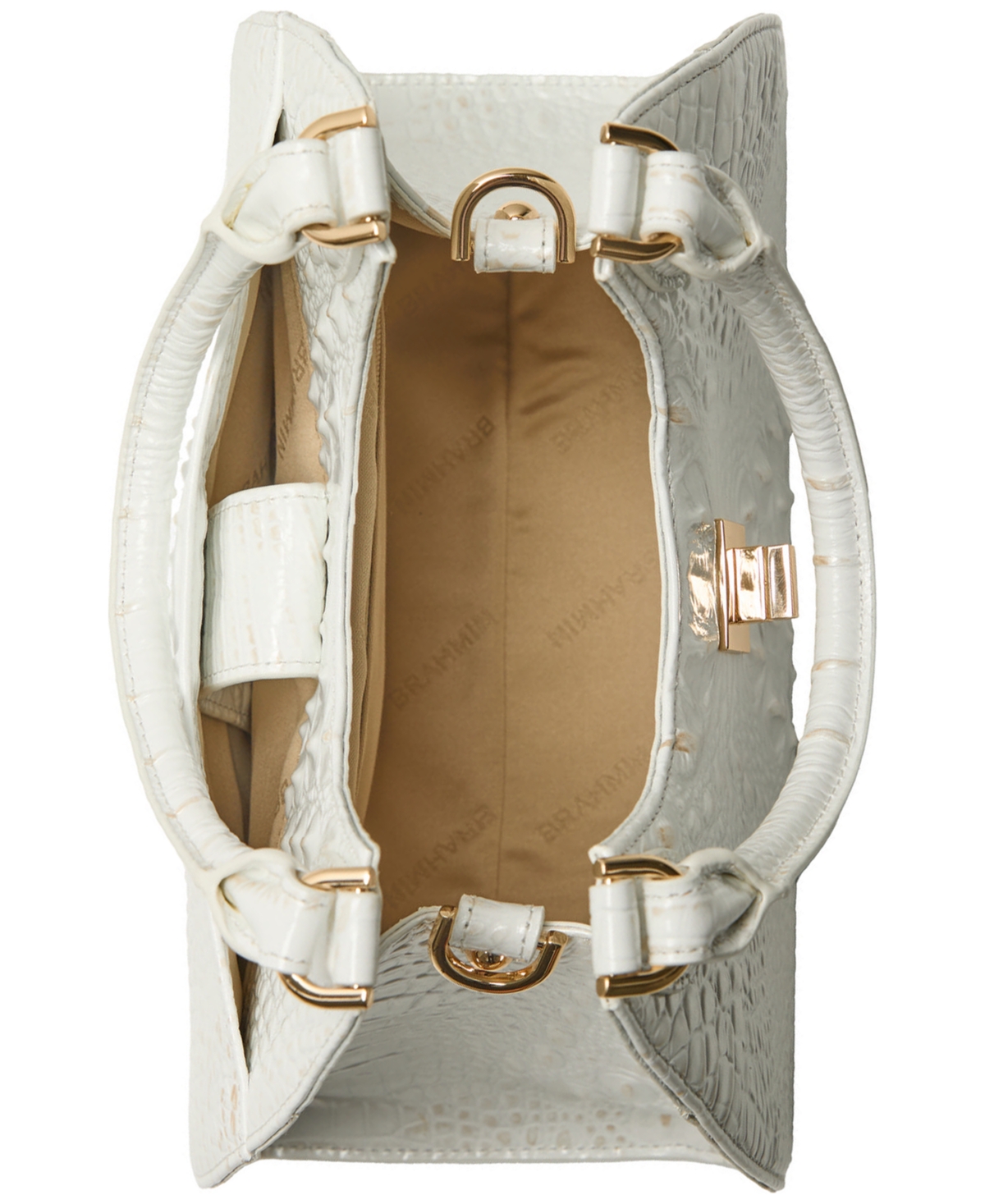 Shop Brahmin Adrian Melbourne Small Leather Satchel In Seasalt White
