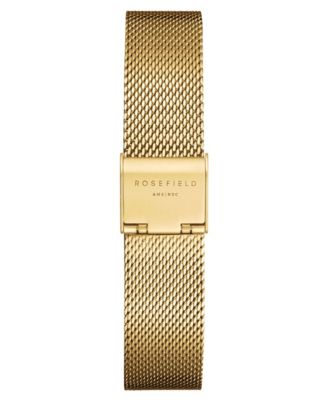 Boxy XS Women's Gold Tone Stainless Steel Mesh Bracelet Watch 24mm