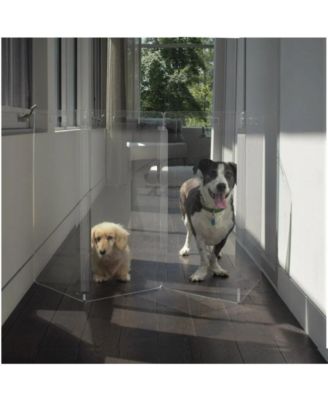 Clear Freestanding Pet Gate Zig Zag