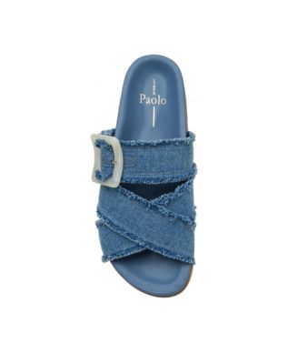 RYLEE | Frayed Fabric Footbed Sandals