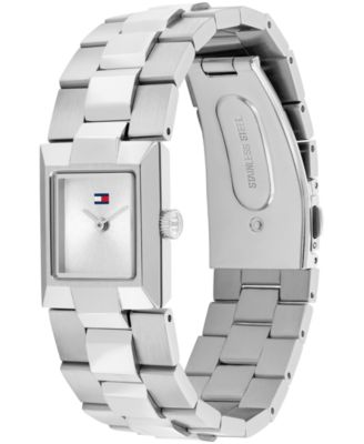 Women's Quartz Silver Tone Stainless Steel Bracelet Watch, 20.50mm x 25.20mm