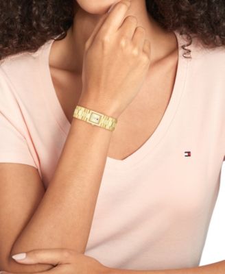 Women's Quartz Gold Tone Stainless Steel Bracelet Watch, 20.50mm x 25.20mm