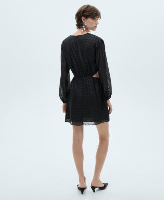 Women's Side Slits Detail Wrap Dress