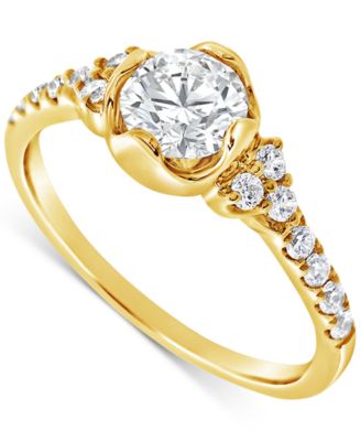Macy's - Diamond Low Profile Tapered Style Engagement Ring (1 ct. t.w.) in 14k Gold