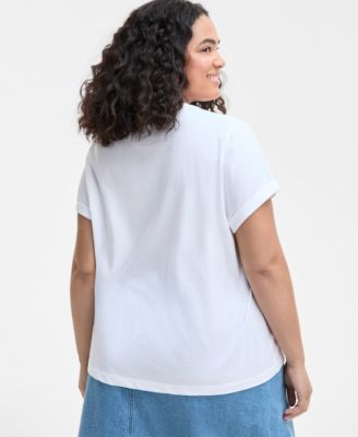 Trendy Plus Size Martini Print T-Shirt, Exclusively at Macy's