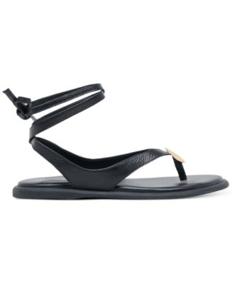 Women's Judy Lace-Up Ankle Wrap Embellished Flat Sandals