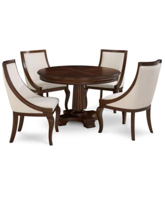 Nelman 5-Pc. Round Dining Set (Table & 4 Host Chairs), Created for Macy's