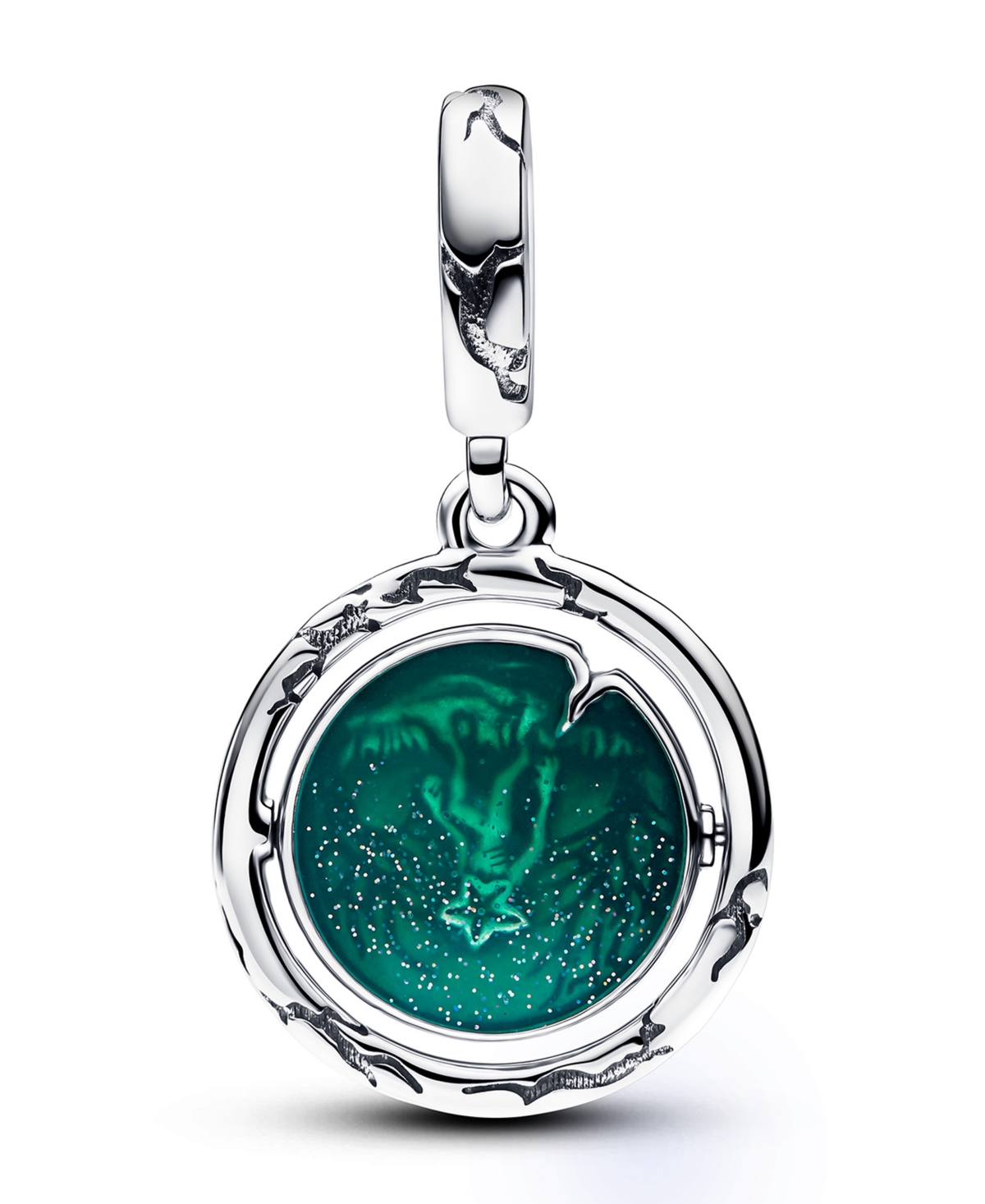 Pandora Stranger Things Glow-in-the-dark Upside Down Dangle Charm In Two Tone