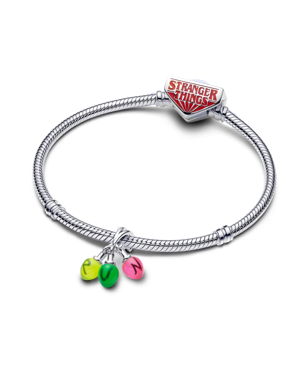 Pandora Stranger Things Glow-in-the-dark Run Dangle Charm In Sterling Silver