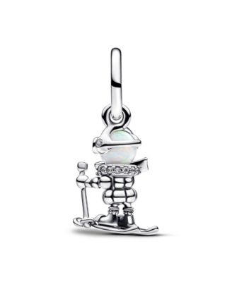 Sterling Silver Skier Dangle Charm