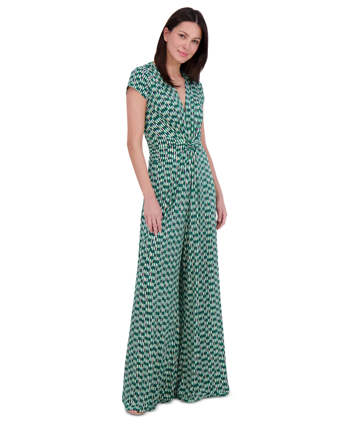 VINCE CAMUTO WOMEN'S TWIST-FRONT CAP-SLEEVE JUMPSUIT 