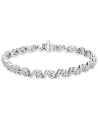 Macy's - Diamond Narrow Line Bangle Bracelet (3/8 ct. t.w.) in Sterling Silver