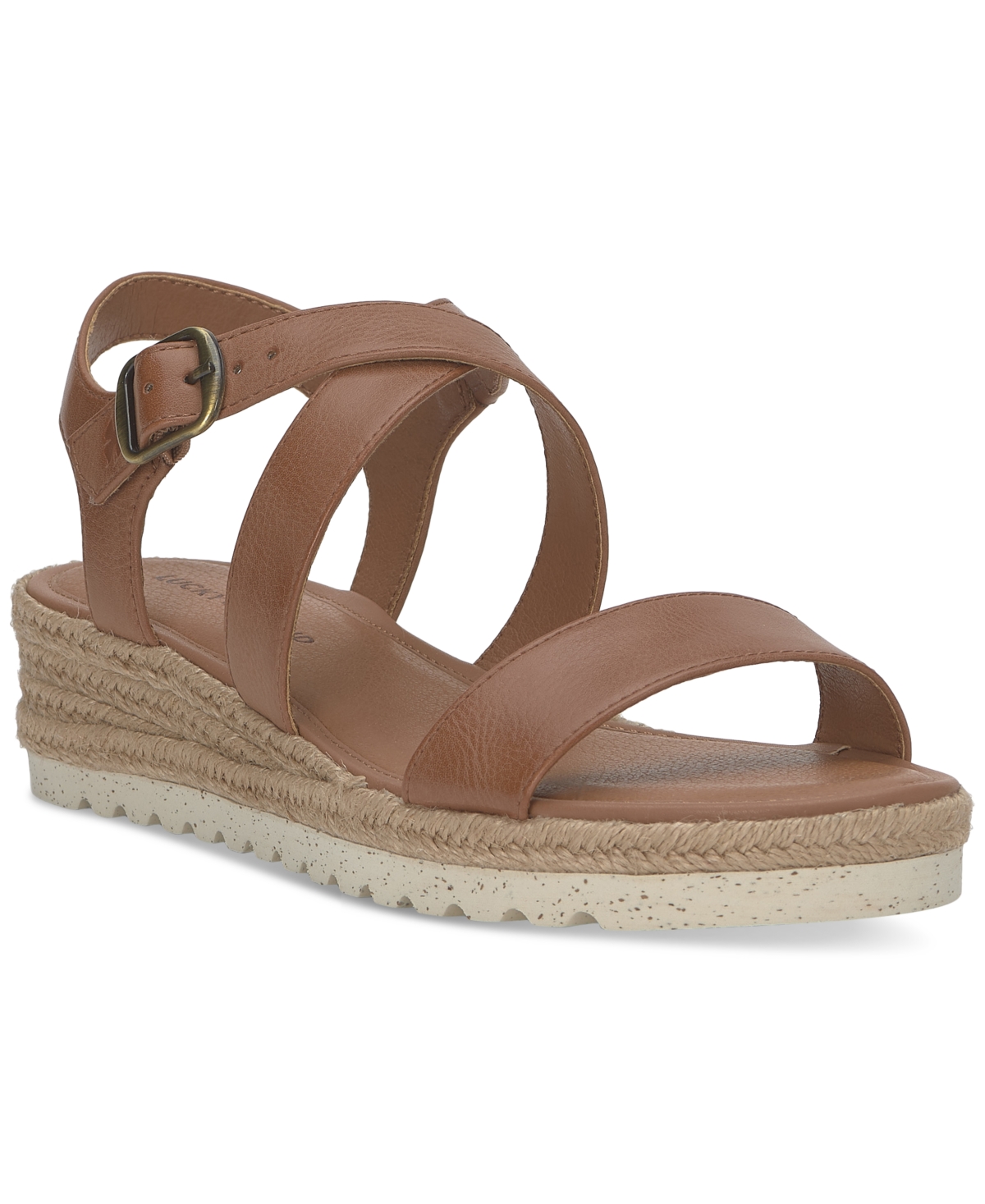 Lucky Brand Trianna Strappy Platform Sandal In Adobe Brown
