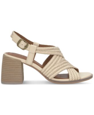 Women's Sasina Woven Strappy Block-Heel Dress Sandals