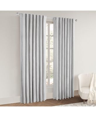 Chenille Blackout Back Tab Curtains Pair, 52"X84"