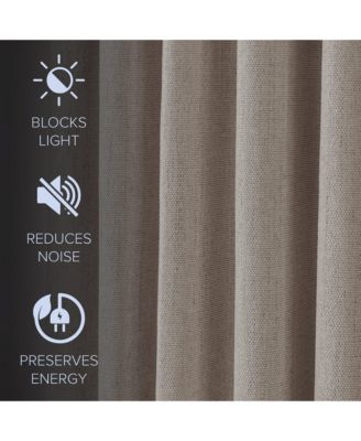 Chenille Blackout Back Tab Curtains Pair, 52"X96"