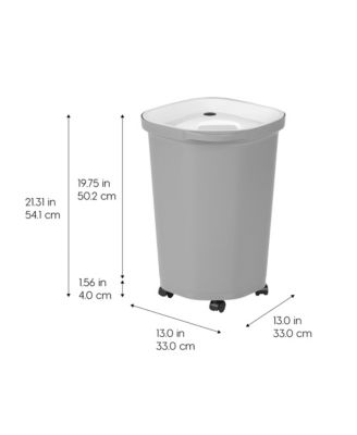 25 lbs Premium Airtight Dog Food Storage Container, Gray