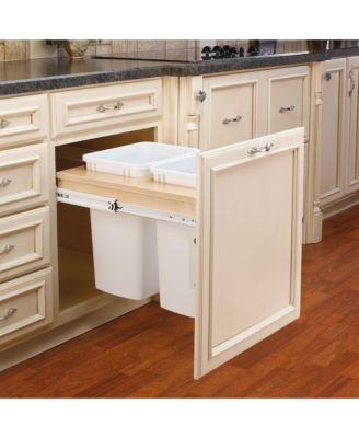 Double Pullout Top Mount Trash Can 35 qt., 4WCTM-24DM2