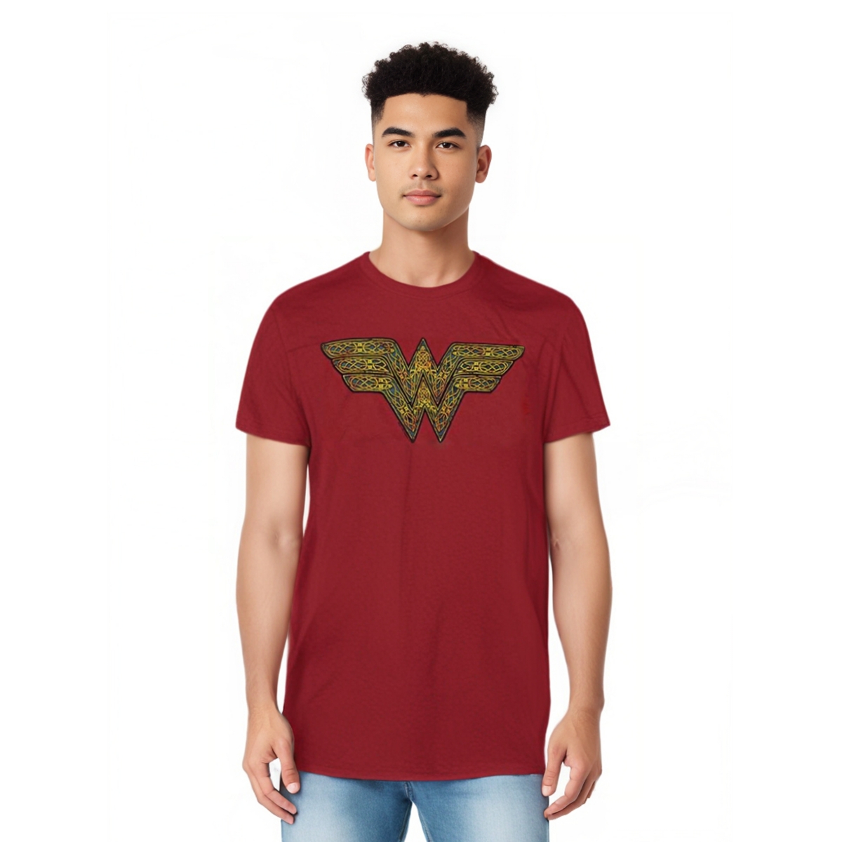 Men's Dc Comics Wonder Woman Celtic Wonder Short Sleeve Adult Tee / T-Shirt - Red