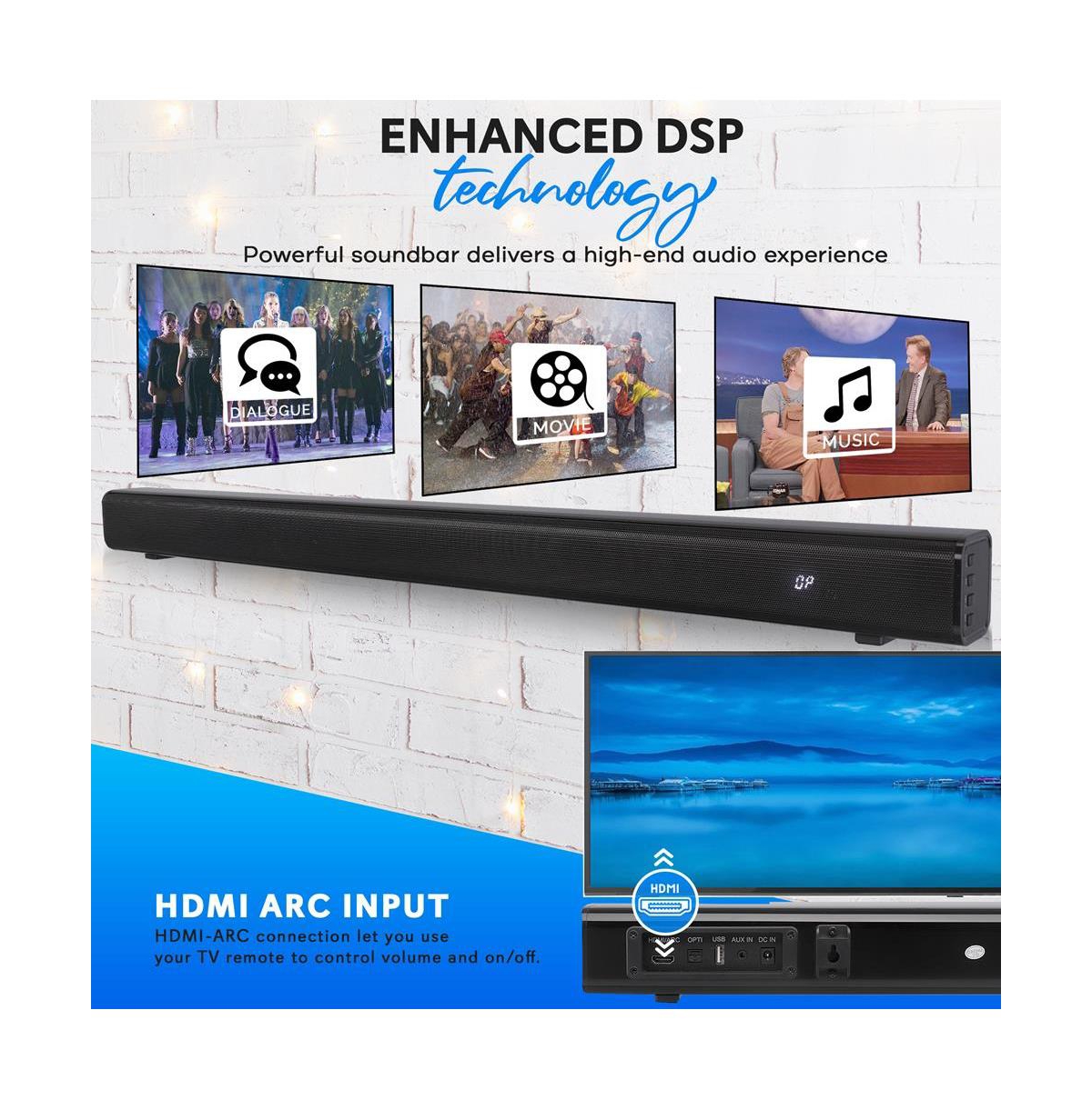 Pyle 32 Convertible Soundbar Speaker, Bluetooth, Remote Control