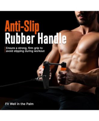 Double D Row Handle Cable Attachment with Non-Slip Grip