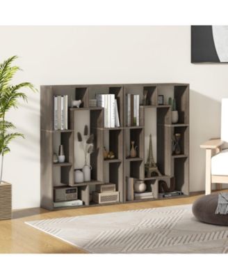 7-Cube Geometric Bookshelf Modern Decorative Open Bookcase