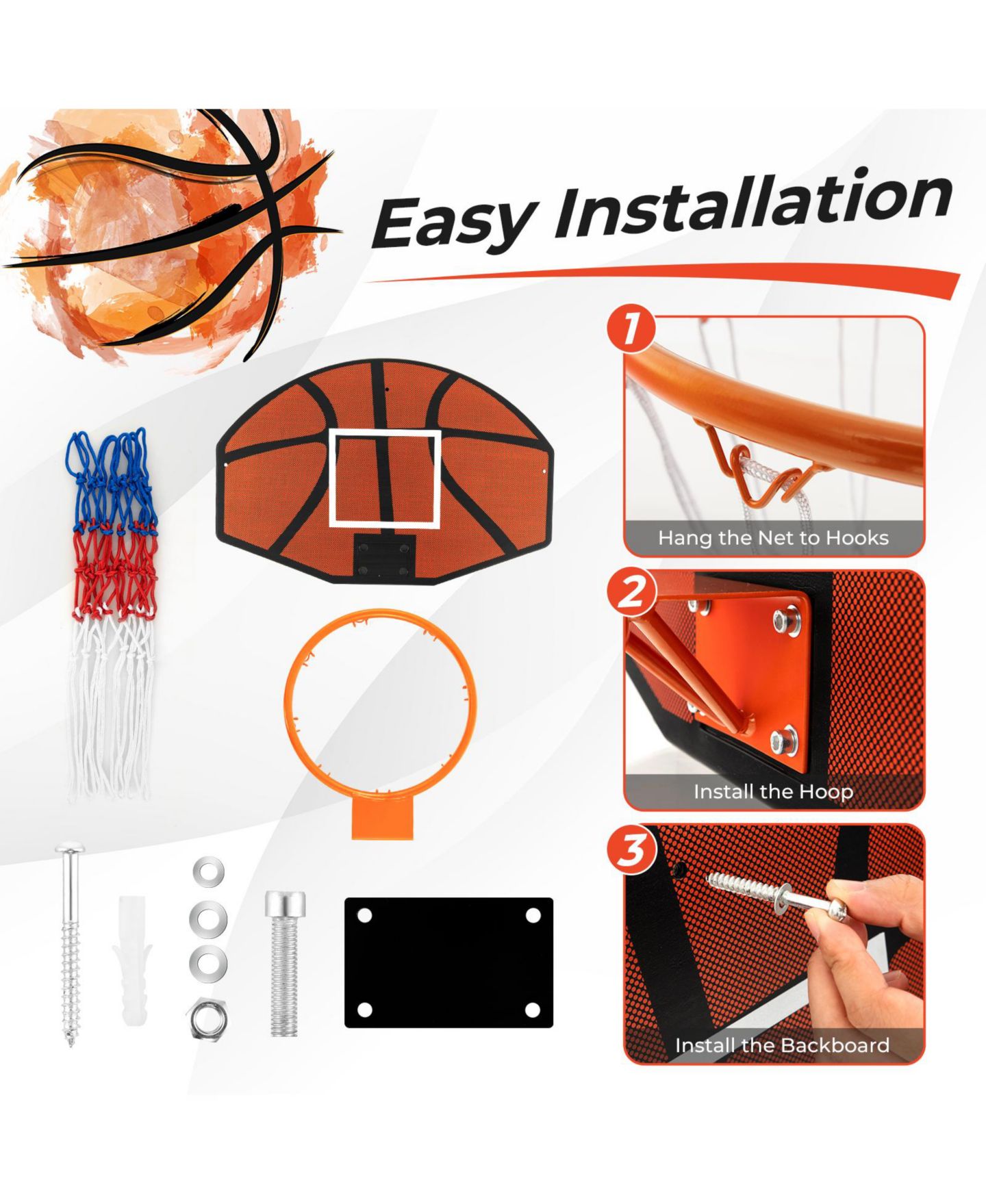 Детские игрушки KUYOTQ Indoor Outdoor Basketball Games with Large Shatter-proof Backboard — фото 8